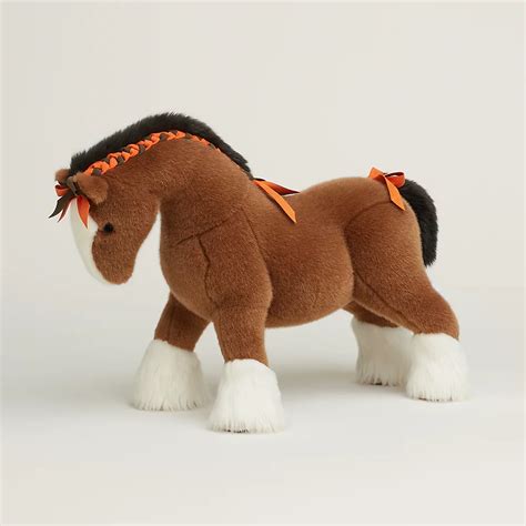 Hermès Horse El Peluche Orange Stuffed Toy 